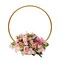 19.6" Metal Round Floral Hoop Table Standing Wreath Centerpiece Ring Party Decor